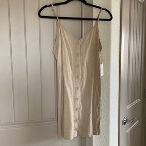 Khaki Linen Dress